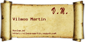 Vilmos Martin névjegykártya